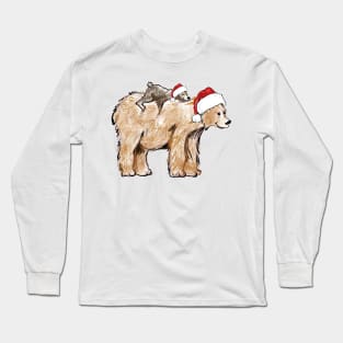 Christmas bear hug Long Sleeve T-Shirt